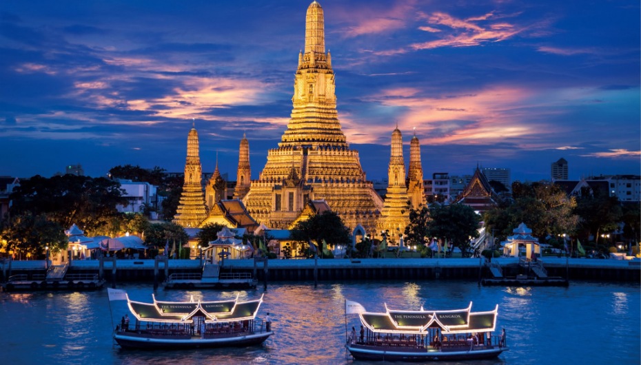 Candi Wat Arun dan Sungai Chao Phraya